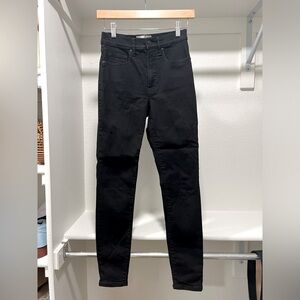 Everlane - The High Rise Skinny Jean - Black Denim